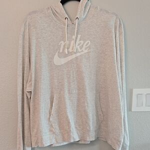 PLUS Womans 2x Grey Cream Hoodie